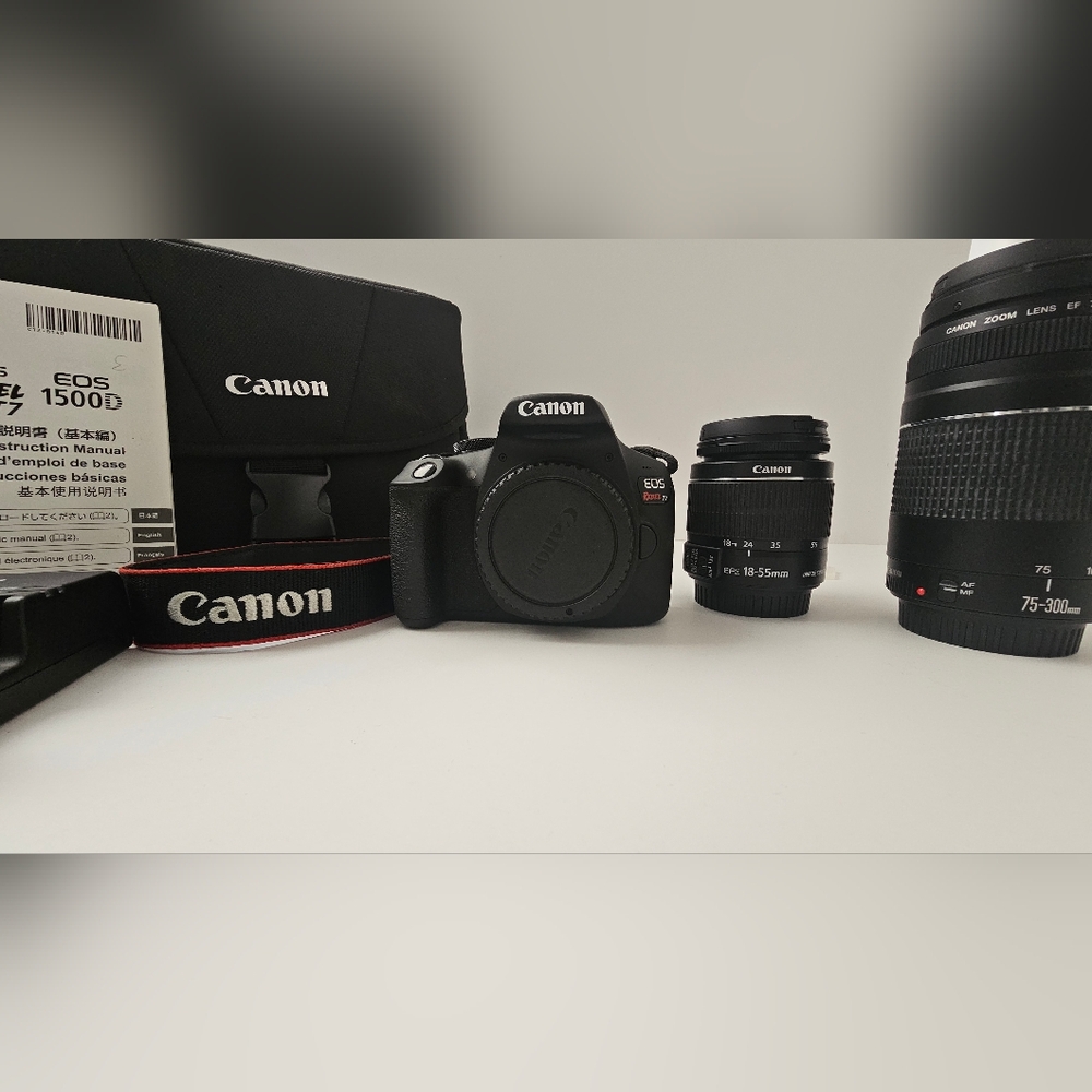 Canon Black EOS Rebel T7 Camera with Lens Kit